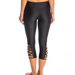 Onzie Weave Yoga Capris Black CLOTHING