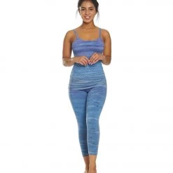 Hard Tail Scoop Back Yoga Tank Top With Bra Purple/Blue Rainbow Horizon