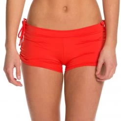 Onzie Side String Yoga Shorts Coral