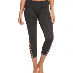 Onzie Weave Yoga Capris Heather Gray