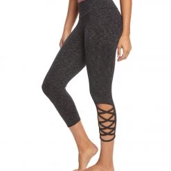 Onzie Weave Yoga Capris Heather Gray