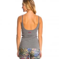 CLOTHING Hard Tail Scoop Back Yoga Tank Top With Bra Charcoal Heather Gray 10 CLOTHING Hard Tail Scoop Back Yoga Tank Top With Bra Charcoal Heather Gray