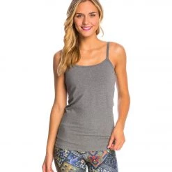 CLOTHING Hard Tail Scoop Back Yoga Tank Top With Bra Charcoal Heather Gray 13 CLOTHING Hard Tail Scoop Back Yoga Tank Top With Bra Charcoal Heather Gray