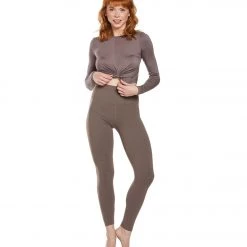 CLOTHING Beyond Yoga Take Me Higher Long Yoga Leggings Terra Leather