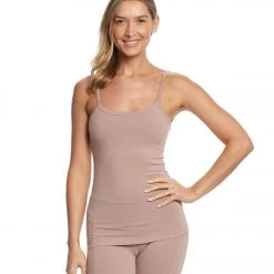 Hard Tail Scoop Back Yoga Tank Top With Bra Mauve CLOTHING