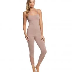 Hard Tail Scoop Back Yoga Tank Top With Bra Mauve CLOTHING