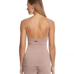 Hard Tail Scoop Back Yoga Tank Top With Bra Mauve CLOTHING