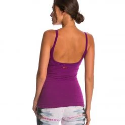 Hard Tail Scoop Back Yoga Tank Top With Bra Orchid