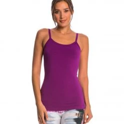 Hard Tail Scoop Back Yoga Tank Top With Bra Orchid