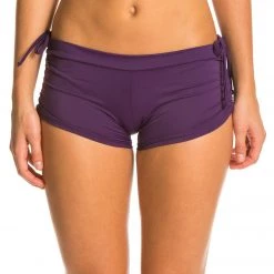 CLOTHING Onzie Side String Yoga Shorts Eggplant