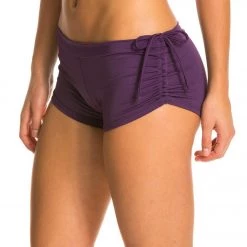 CLOTHING Onzie Side String Yoga Shorts Eggplant