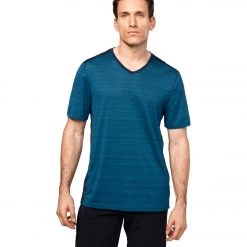 CLOTHING Manduka Men's Minimalist 2.0 Tee Maldive Stripe