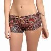 Onzie Side String Yoga Shorts Paisley Red