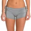 Onzie Side String Yoga Shorts Silver CLOTHING