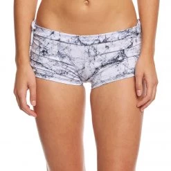 CLOTHING Onzie Side String Yoga Shorts White Marble
