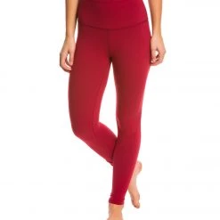 Beyond Yoga Take Me Higher Long Yoga Leggings Garnet Red