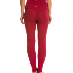 Beyond Yoga Take Me Higher Long Yoga Leggings Garnet Red
