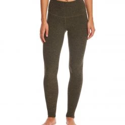 Beyond Yoga Spacedye High Waisted Long Yoga Leggings Black/Aviator Green