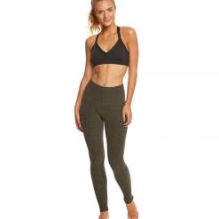 Beyond Yoga Spacedye High Waisted Long Yoga Leggings Black/Aviator Green