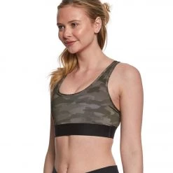 Onzie Elastic Band Yoga Sports Bra Moss Camo CLOTHING