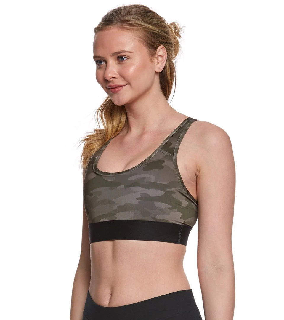 Onzie Elastic Band Yoga Sports Bra Moss Camo CLOTHING 4 Onzie Elastic Band Yoga Sports Bra Moss Camo CLOTHING
