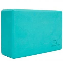YOGA MATS & PROPS Everyday Yoga 3 Inch Foam Yoga Block Aqua