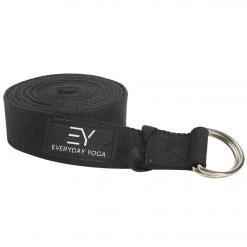 Everyday Yoga 10 Foot Yoga Strap D-Ring Black YOGA MATS & PROPS