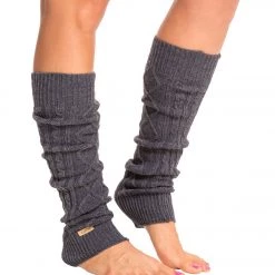 Toesox Knee High Leg Warmers Charcoal Grey CLOTHING