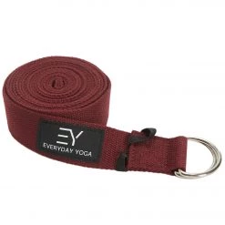 Everyday Yoga 10 Foot Yoga Strap D-Ring Merlot YOGA MATS & PROPS
