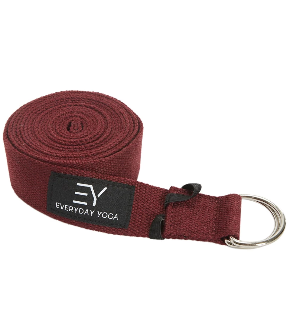 Everyday Yoga 10 Foot Yoga Strap D-Ring Merlot YOGA MATS & PROPS 7 Everyday Yoga 10 Foot Yoga Strap D-Ring Merlot YOGA MATS & PROPS