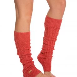 CLOTHING Toesox Knee High Leg Warmers Coral