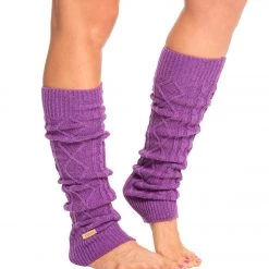 Toesox Knee High Leg Warmers Plum CLOTHING