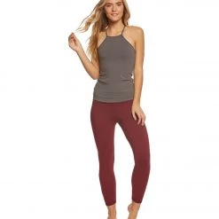 Hard Tail Contour Rolldown Cropped Cotton Yoga Leggings Fig