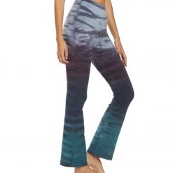 CLOTHING Hard Tail Rolldown Bootleg Cotton Flare Pant Tie Dye Rainbow Horizon 10 CLOTHING Hard Tail Rolldown Bootleg Cotton Flare Pant Tie Dye Rainbow Horizon