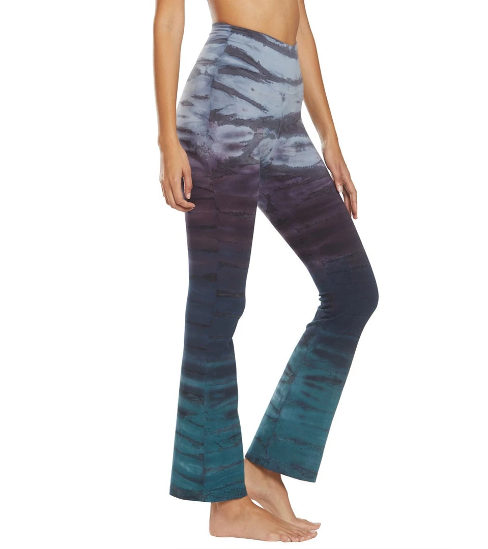 CLOTHING Hard Tail Rolldown Bootleg Cotton Flare Pant Tie Dye Rainbow Horizon 4 CLOTHING Hard Tail Rolldown Bootleg Cotton Flare Pant Tie Dye Rainbow Horizon