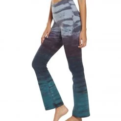 CLOTHING Hard Tail Rolldown Bootleg Cotton Flare Pant Tie Dye Rainbow Horizon 13 CLOTHING Hard Tail Rolldown Bootleg Cotton Flare Pant Tie Dye Rainbow Horizon