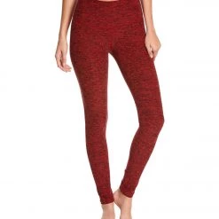 Beyond Yoga Spacedye High Waisted Long Yoga Leggings Black-Chili Red CLOTHING