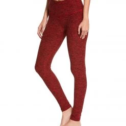 Beyond Yoga Spacedye High Waisted Long Yoga Leggings Black-Chili Red CLOTHING