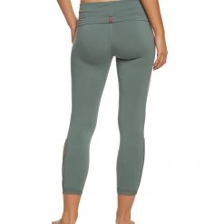 Hard Tail Contour Rolldown Cropped Cotton Yoga Leggings Juniper
