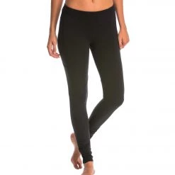 Hard Tail Skinny Ankle Cotton Leggings With Pockets Black