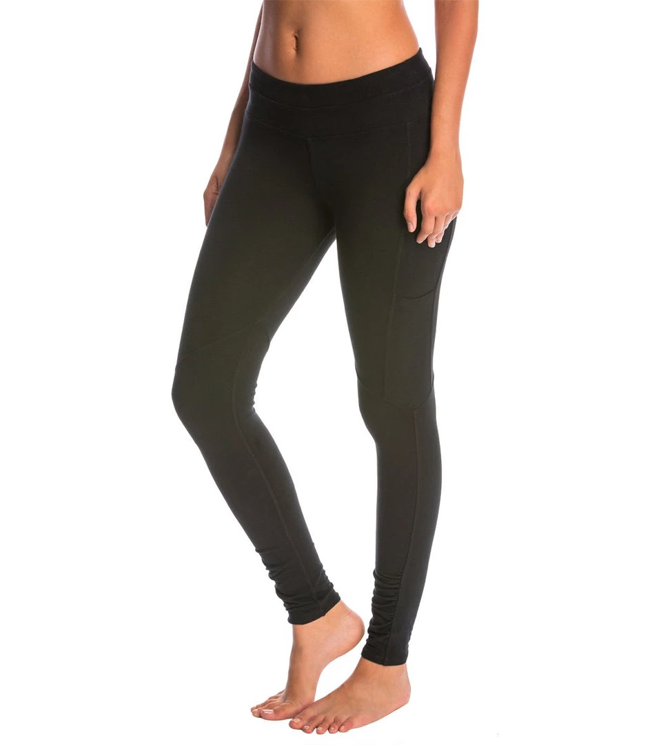 Hard Tail Skinny Ankle Cotton Leggings With Pockets Black 4 Hard Tail Skinny Ankle Cotton Leggings With Pockets Black