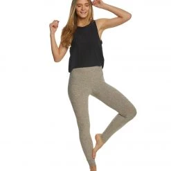 Beyond Yoga Spacedye High Waisted Long Yoga Leggings White/Timber CLOTHING