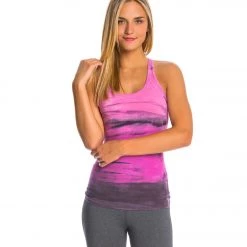 CLOTHING Hard Tail Tear Drop Yoga Tank Top Rainbow Horizon 24