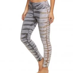 Hard Tail Contour Rolldown Cotton Yoga Leggings Grey/Pink Electric Skeleton
