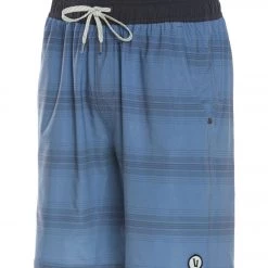 Vuori Men's Kore Yoga Shorts Slate Charcoal Stripe CLOTHING