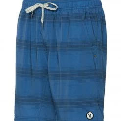 Vuori Men's Kore Yoga Shorts Sea Charcoal Stripe CLOTHING