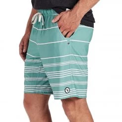 CLOTHING Vuori Men's Kore Yoga Shorts Aloe Stripe