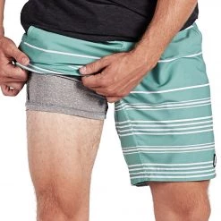 CLOTHING Vuori Men's Kore Yoga Shorts Aloe Stripe