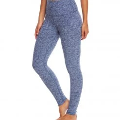 Beyond Yoga Spacedye High Waisted Long Yoga Leggings White/Valor Navy