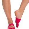 Toesox Releve Half-Toe Yoga Grip Socks Fuchsia